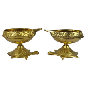Brass Kubera Tortoise Diyas Small (1 pair)